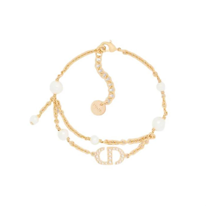 全新未使用 DIOR/迪奥 字母logo 金属针织手链