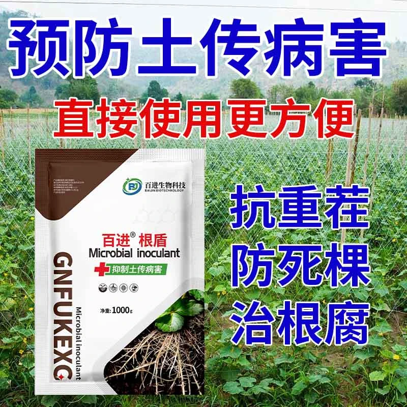 百进根盾微生物菌剂水溶根腐重茬根腐病专用青枯姜瘟枯草生根粉