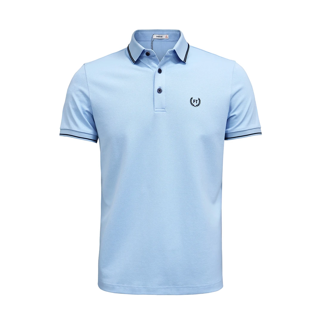 FORTEI/富鋌夏款贝壳珠简约短袖男士t恤polo衫12024202
