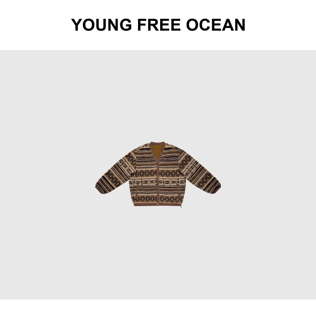 YOUNG FREE OCEAN2024秋冬款 南美风摇粒绒无领外套71973