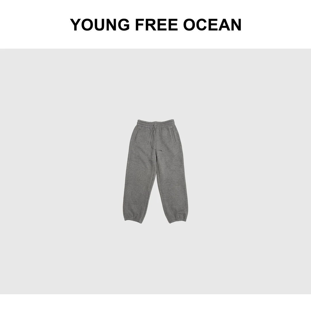 YOUNG FREE OCEAN2024秋冬款 松紧腰加绒束脚卫裤6380-03