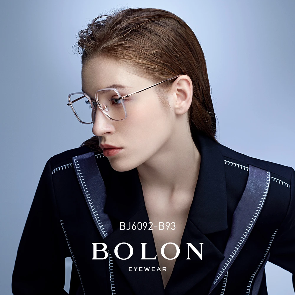 BOLON暴龙近视眼镜大框眼镜架β钛镜框男女BJ6092蓝光超轻韩版方形