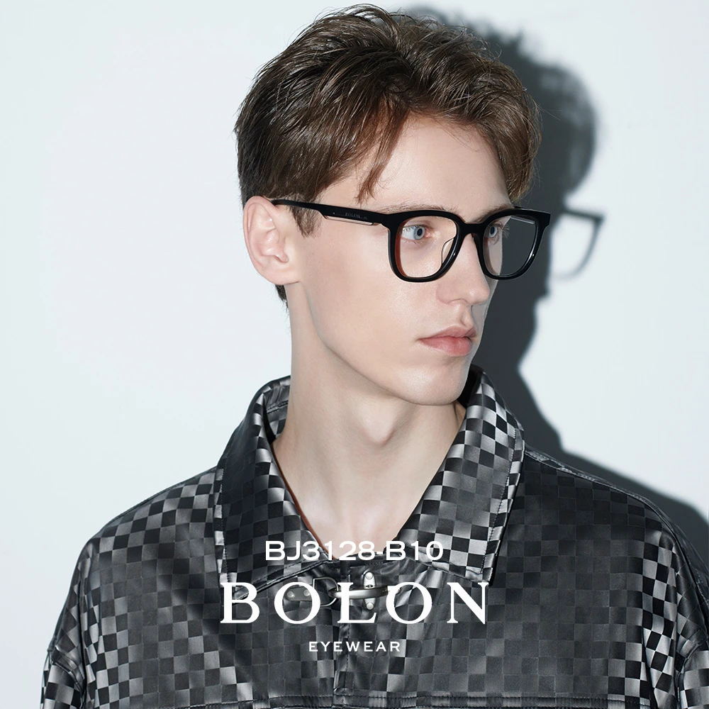 BOLON暴龙近视眼镜文艺黑框板材眼镜架男女光学镜可配度数BJ3128