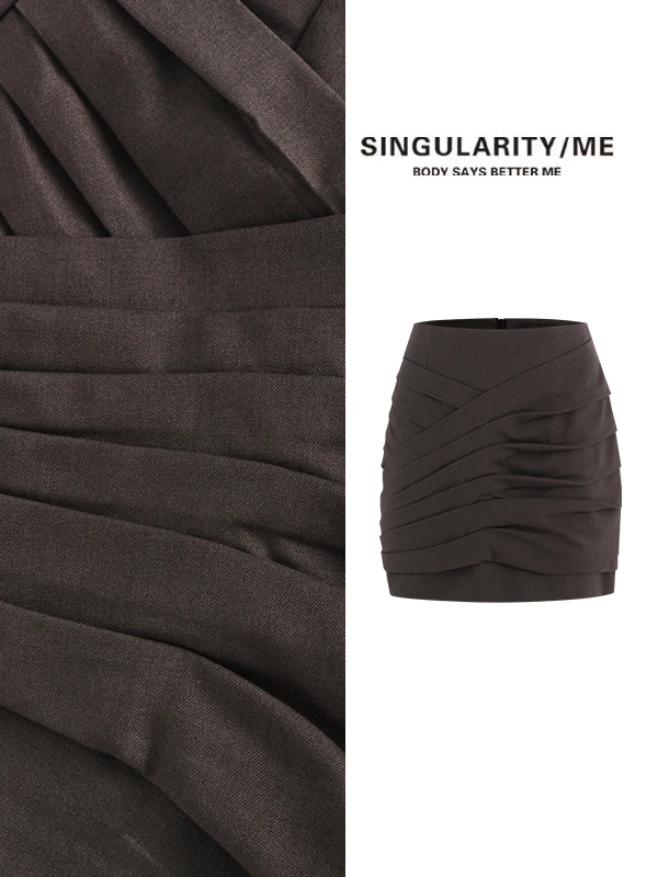 Singularity  Me C 059【摇摆巴伦】捏褶波浪肌理短裙