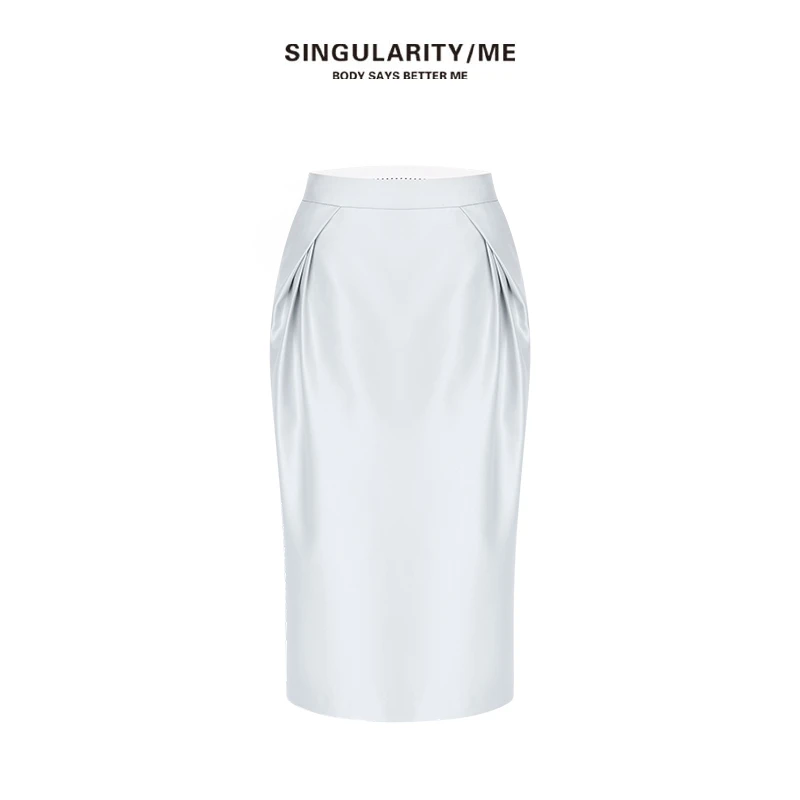 Singularity Me 1632【弥夏蓝调】简约捏着花苞裙半身裙