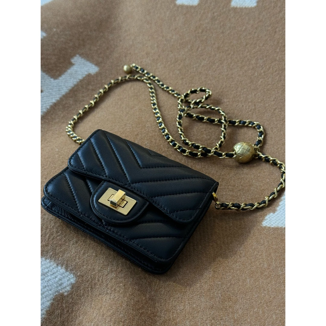 Singularity Me 7042 小香金球链条腰包豆腐斜跨包