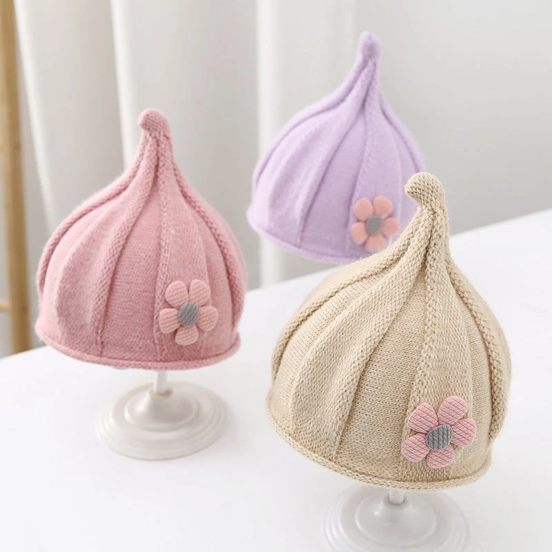 婴儿帽子秋冬款男女宝宝可爱超萌尖尖帽新款奶嘴帽保暖外出套头帽