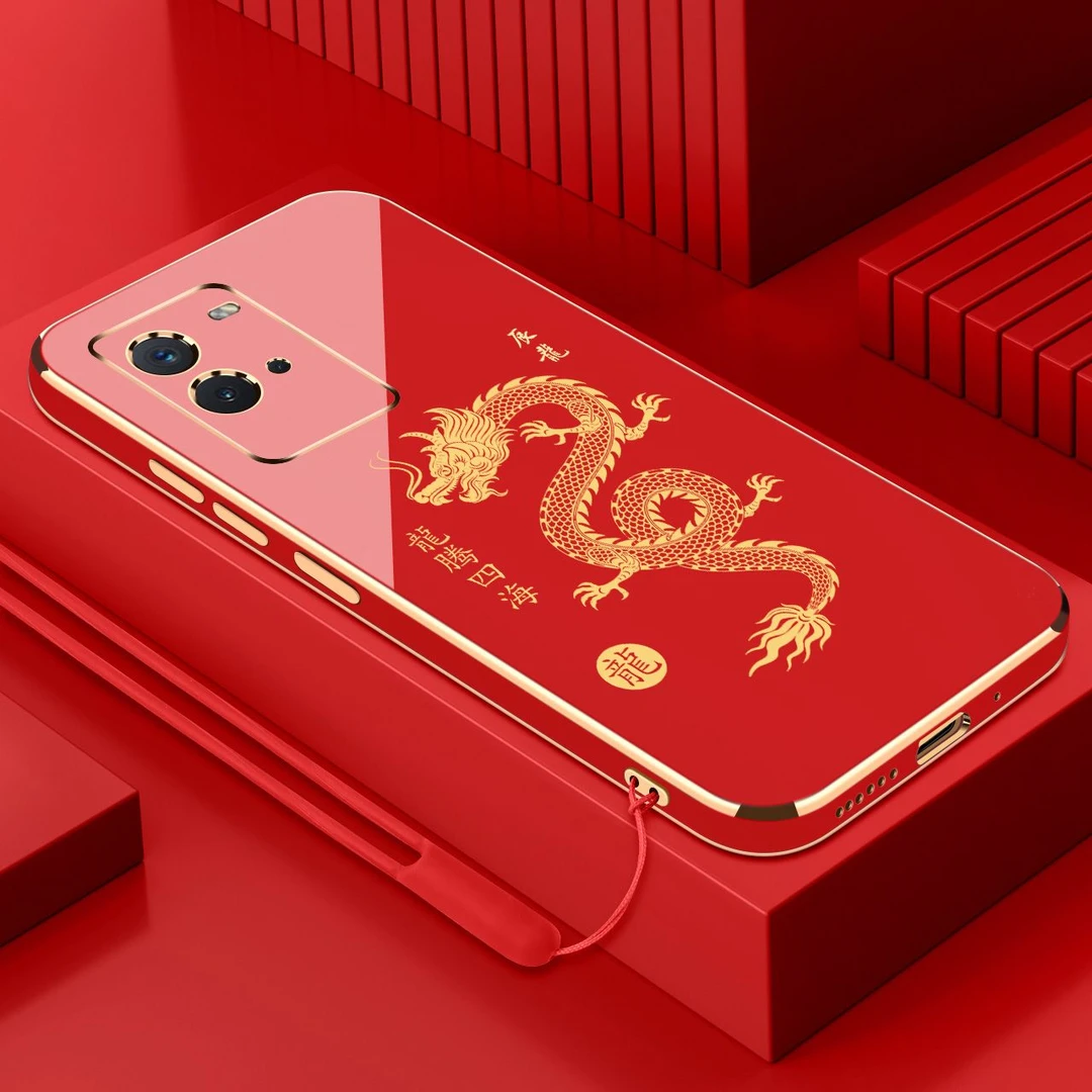 电镀龙腾四海适用VIVOiQOONeo6软壳iQOONeo6SE新款全包防摔保护套