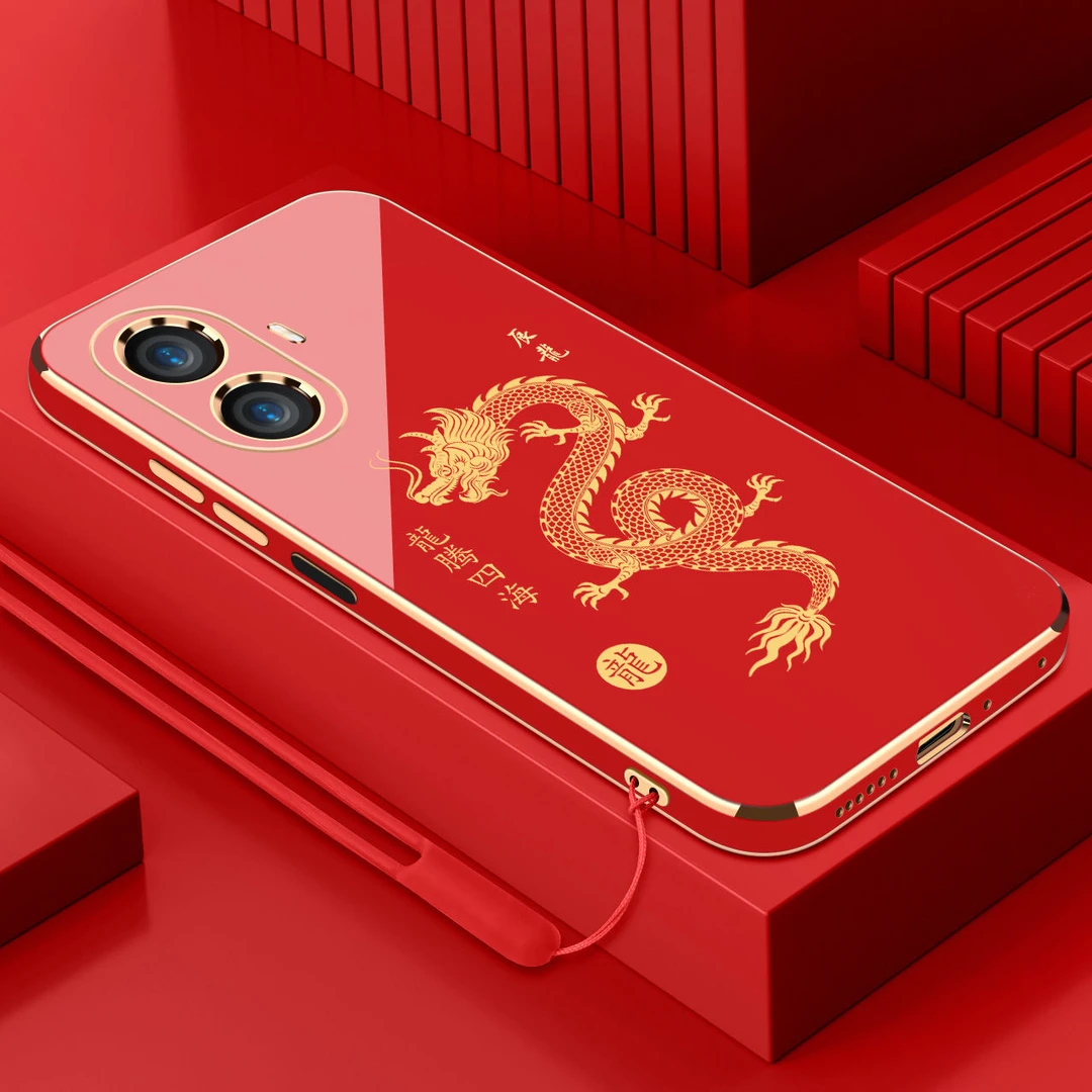 电镀龙腾四海适用华为畅享60壳龙年创意新款畅享60全包防摔保护套