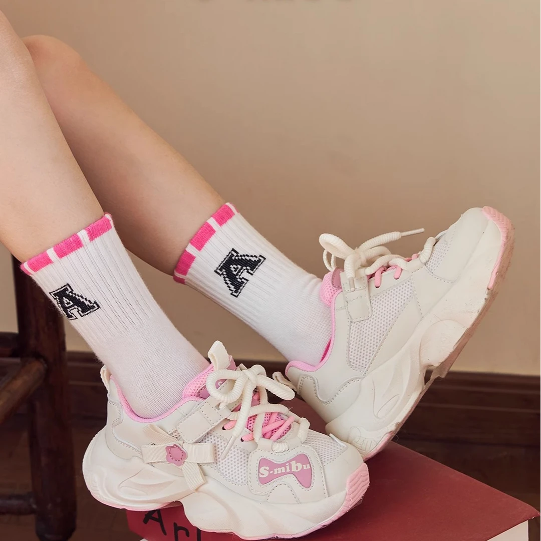 小米步【蓝莓酱】女童运动鞋龙年年清凉网面透气老爹鞋男童夏季透气