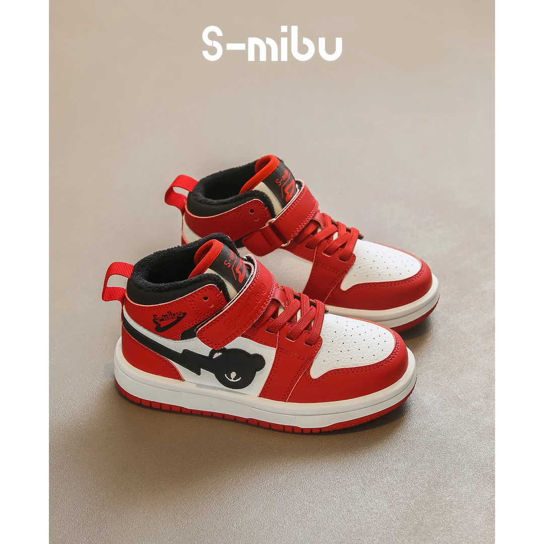 小米步【金钩拜】秋冬板鞋2023年冬季新款儿童春秋二棉鞋女孩软底