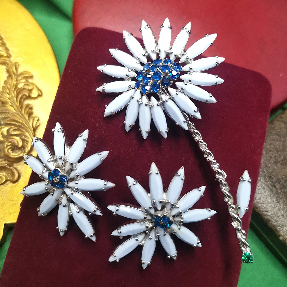 Weiss琉璃花枝套装胸针[611111-001]