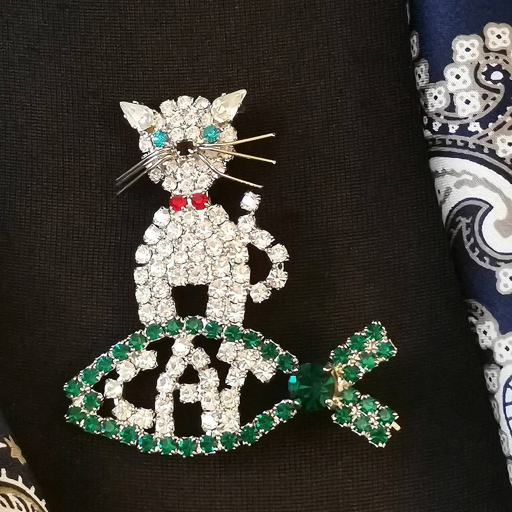 BW八十年代高阶萌宠猫咪胸针[3410112-006]