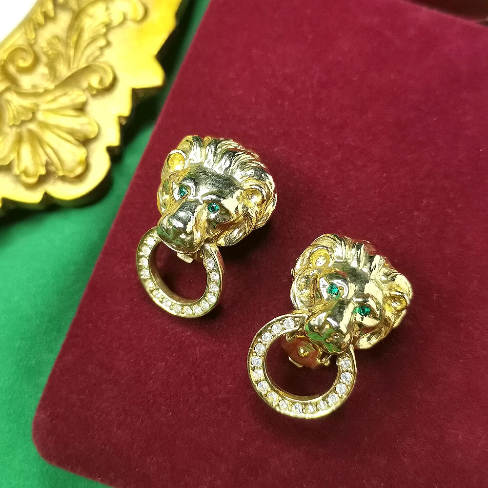 狮子门环扣耳夹[2411071-044]