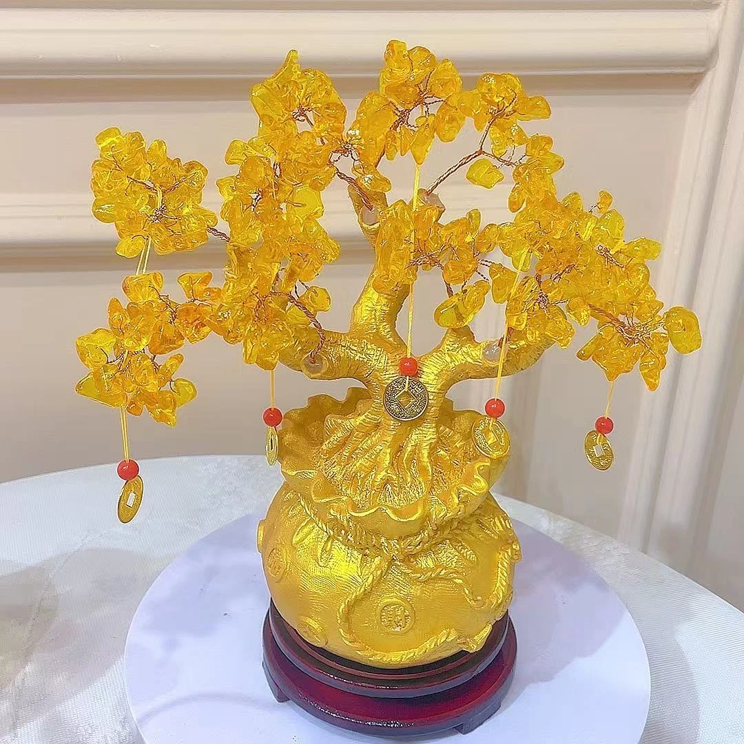 发财树招财树摇钱树家居 盆栽花器（尺寸约高28cm宽21cm）