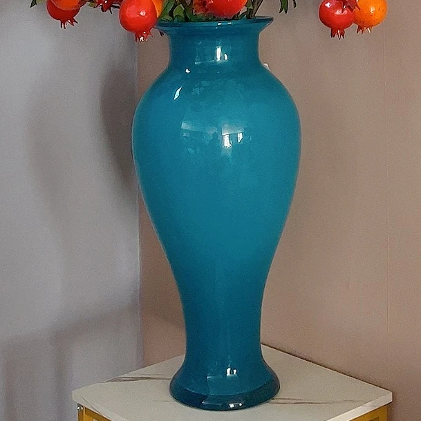 高档蓝色美人落地大花瓶