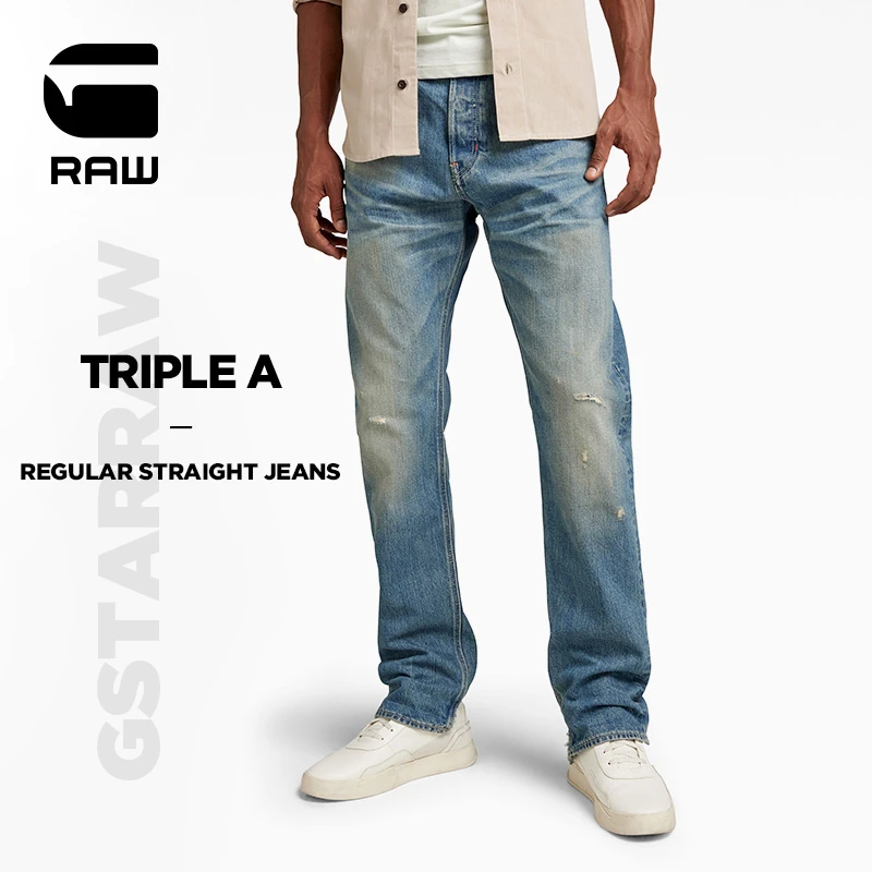 G-STAR RAW 2023年春秋Triple A常规直筒13.25盎司牛仔裤男D19161