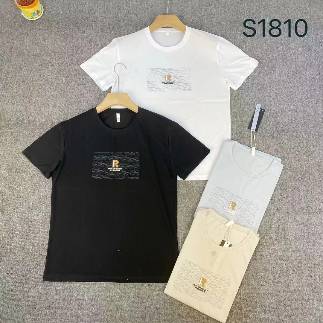 T恤衫圆领面花型简单年龄跨度大棉的吸汗度好