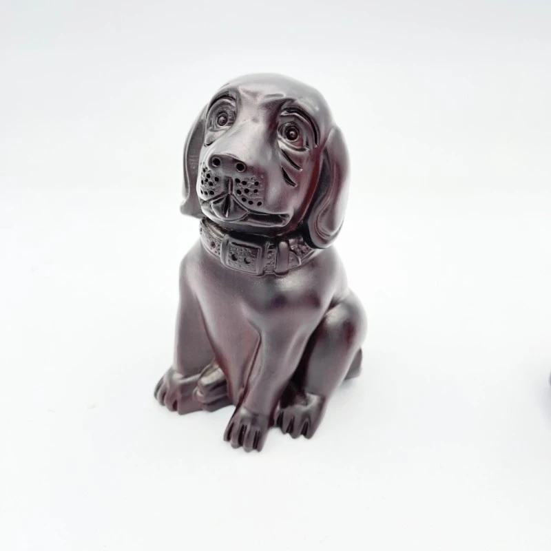 黑檀大狗摆件客厅办公室玄关 尺寸:15