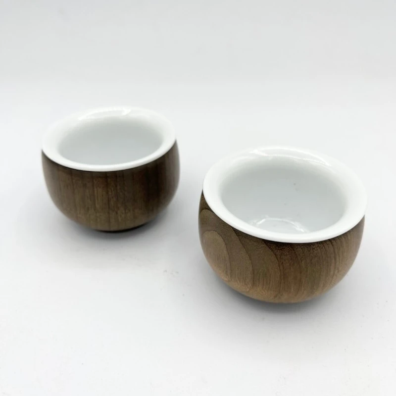 阴沉木茶杯摆件陶瓷家用客厅办公室尺寸()直径5.5高度4