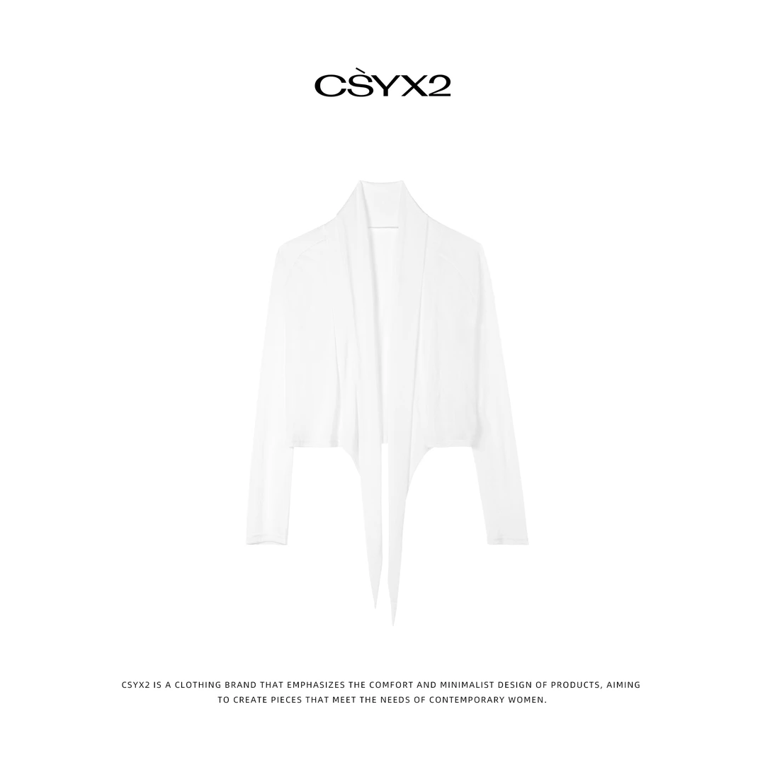CsyX2-2025S/S夏季新款时尚薄款显瘦绑带开衫S10938