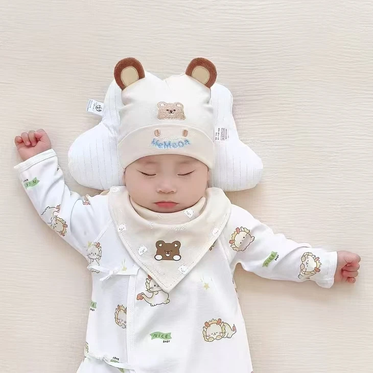 婴儿帽子春秋四季男宝宝女可爱超萌胎帽新生儿套头帽婴幼儿冬保暖