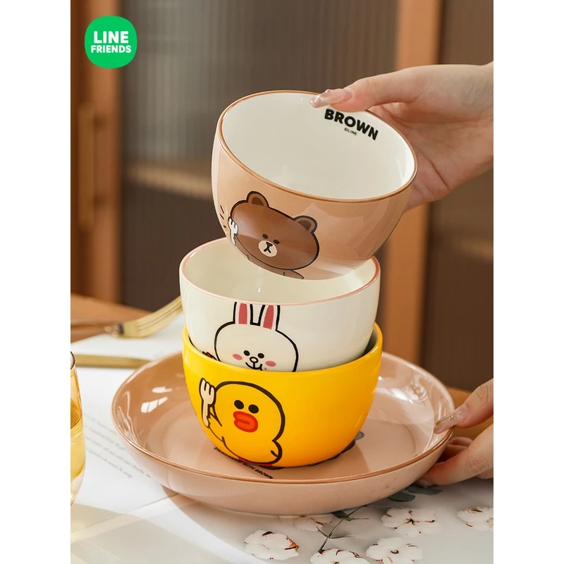 LF美食款陶瓷碗碟套装家用宿舍学生可爱汤碗新款吃饭