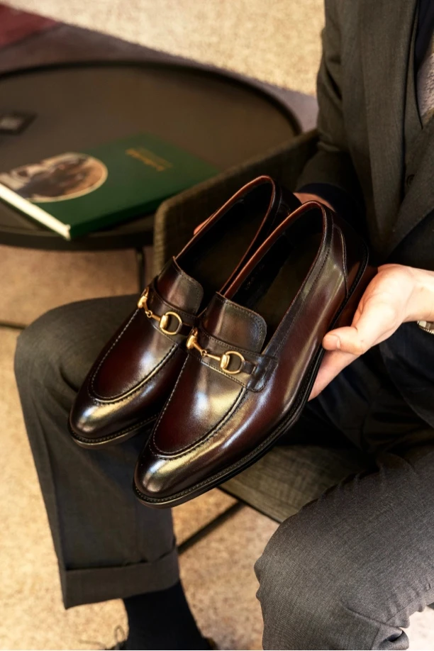 1881私人定制男士经典豆豆鞋乐福鞋复古马衔扣英伦风商务百搭休闲