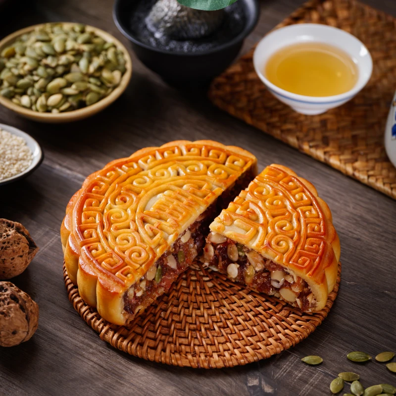 【料足 味道正宗 好吃】正宗黄记五仁叉烧月饼中秋传统广式金腿礼盒