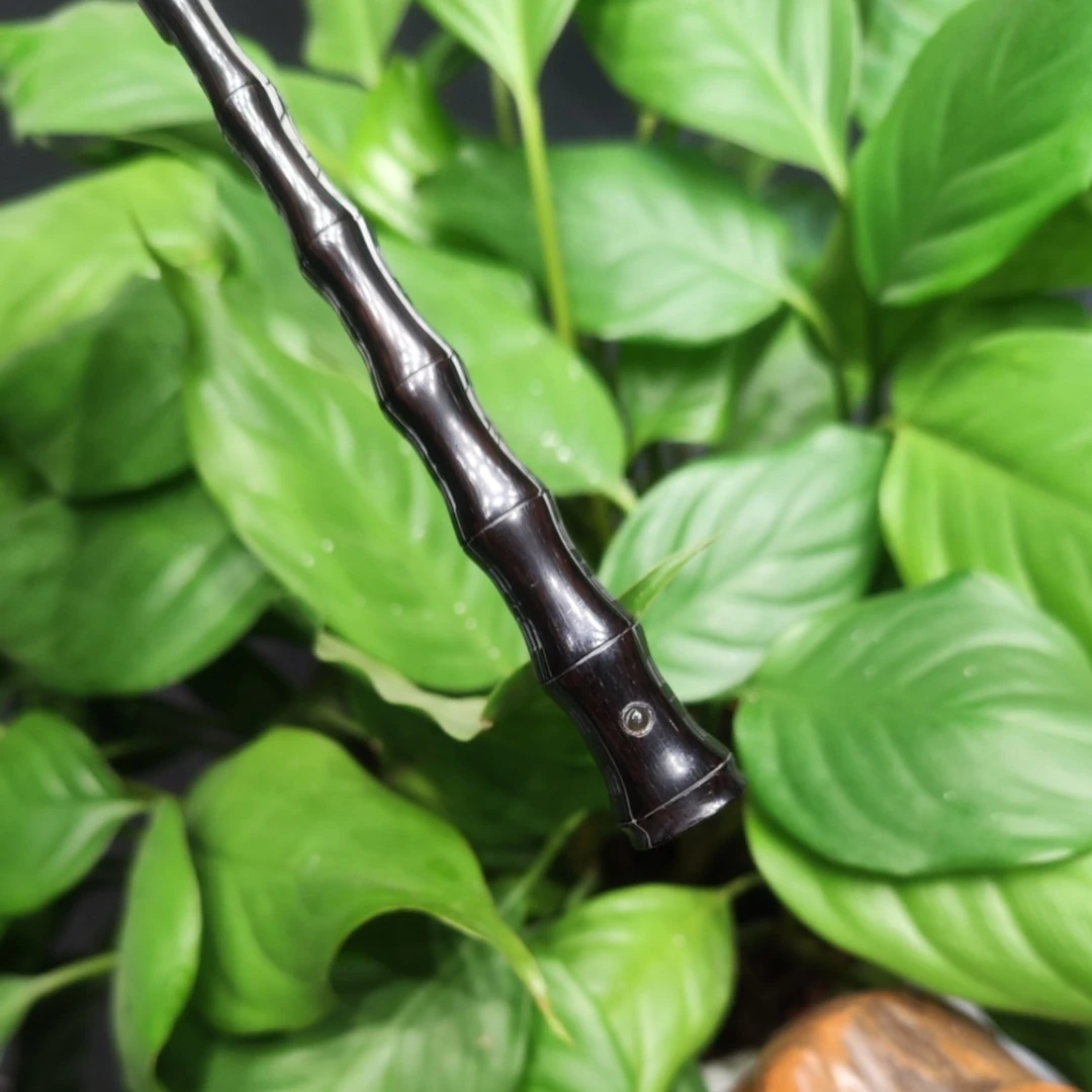 李专伟挫竹节乌木折扇 手工 扇子中式（默认不粘扇面）