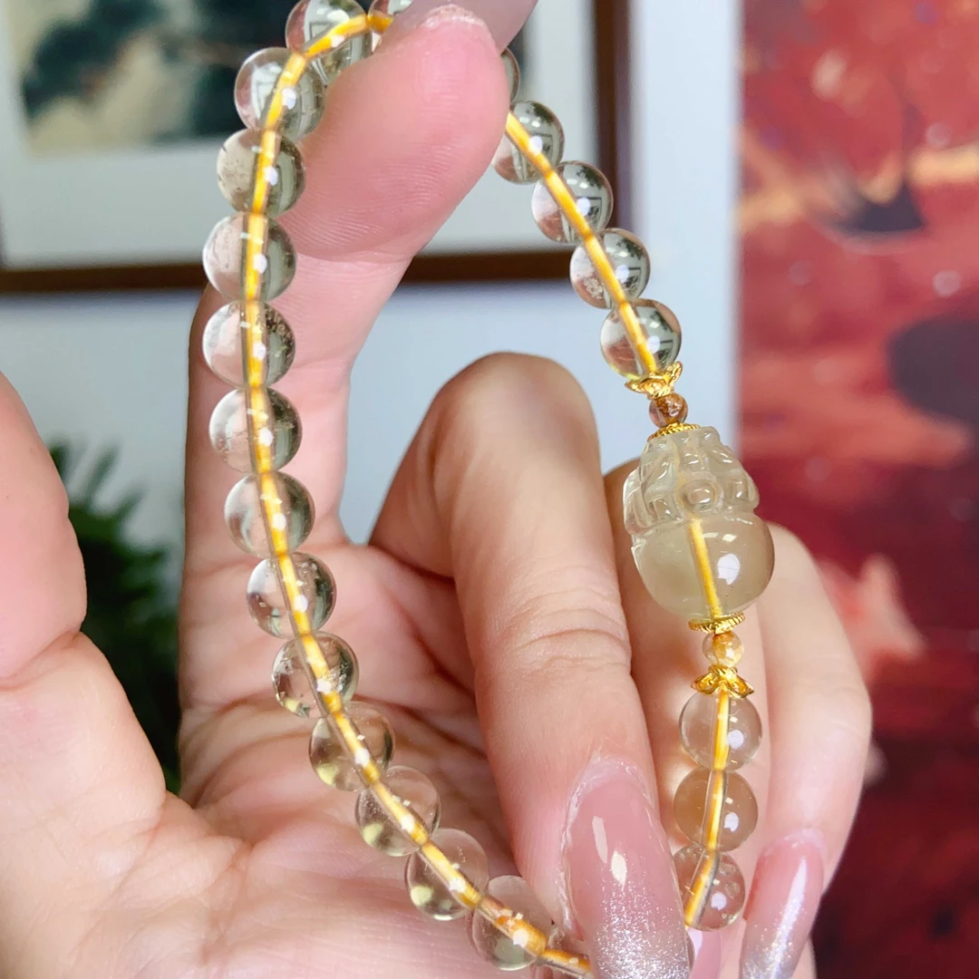 非金属玻璃手链 利比亚貔貅手链