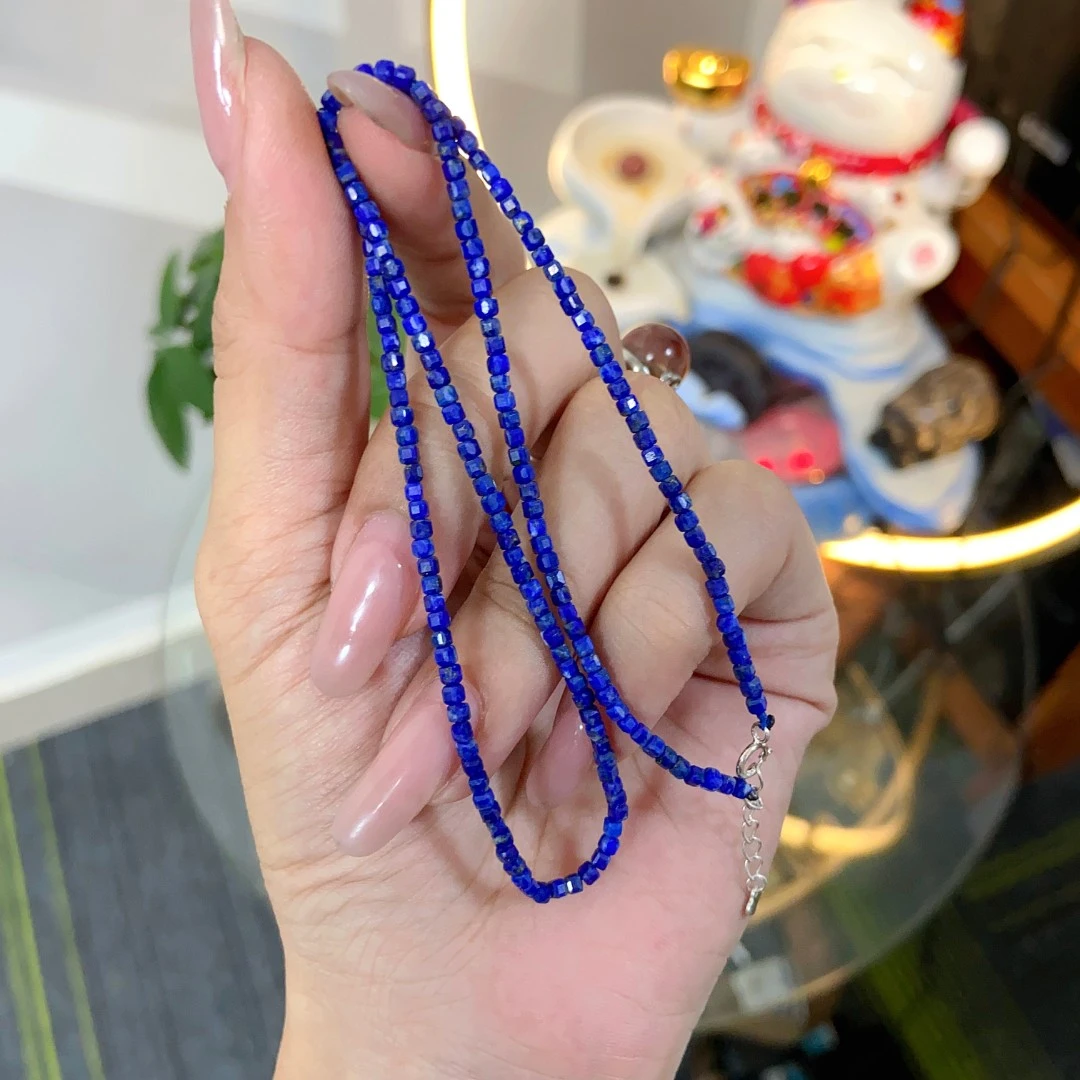 {粉丝福利}体验价青金石宝石切面锁骨链