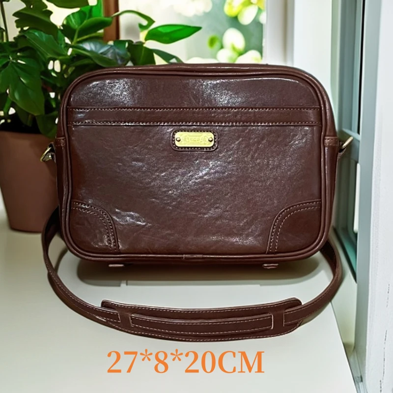 【双工牌】高级百搭轻奢复古时尚小众单肩相机包237053