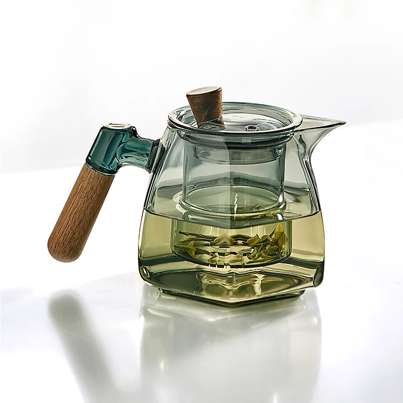 日式玻璃泡茶壶家用耐高温煮茶壶带过滤茶具办公室个人专用花茶壶