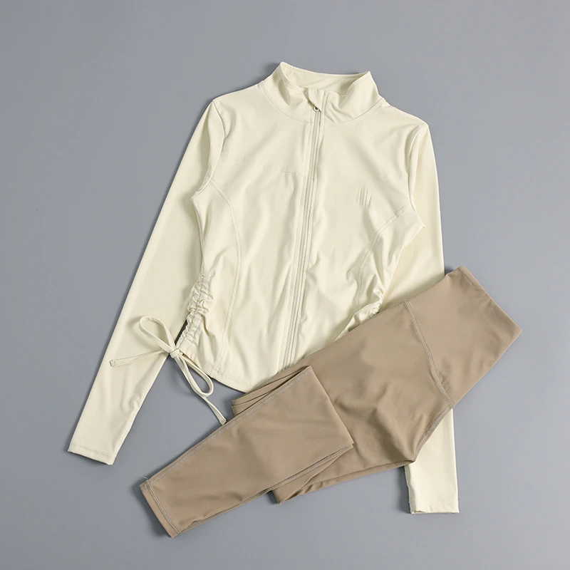 运动服套装女秋季新款速干时尚网红普拉提训练健身跑步专业瑜伽服