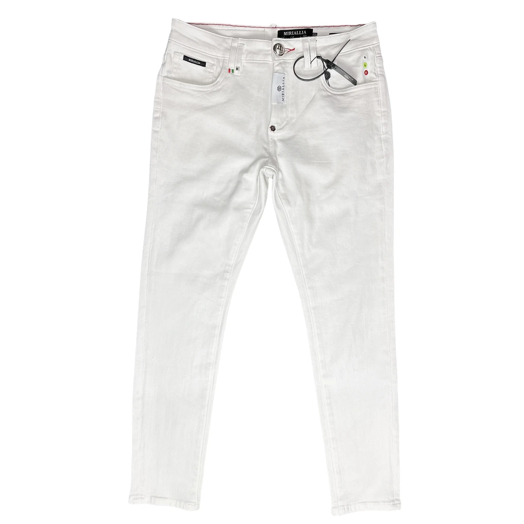 正品MIRIALLIA早秋新款M8820皓月白设计师男款高奢定制款牛仔裤