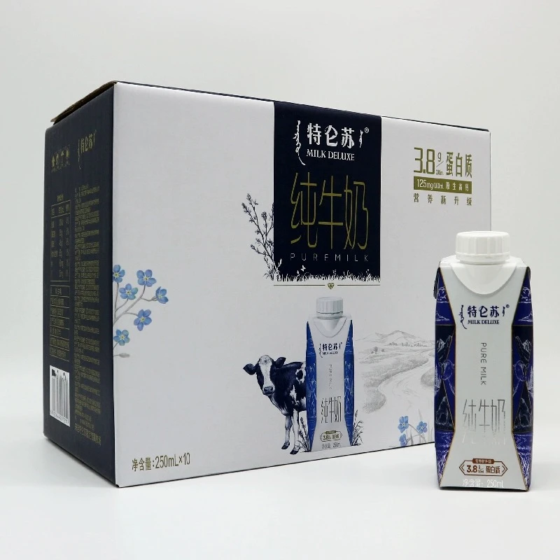 8月20产特仑苏纯牛奶250ml*10瓶梦幻盖全脂高钙儿童中老年补钙