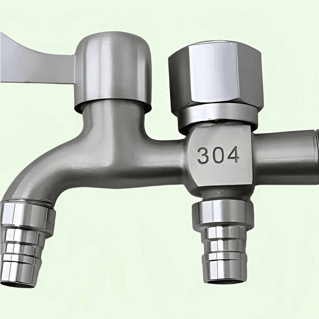 304不锈钢水龙头洗衣机专用一进二出双用水龙头4分家庭自来水开关