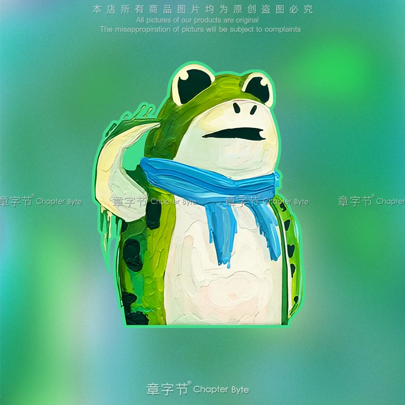 青蛙敬礼汽车贴纸网红个性创意搞笑车贴九号雅迪小牛反光贴装饰贴