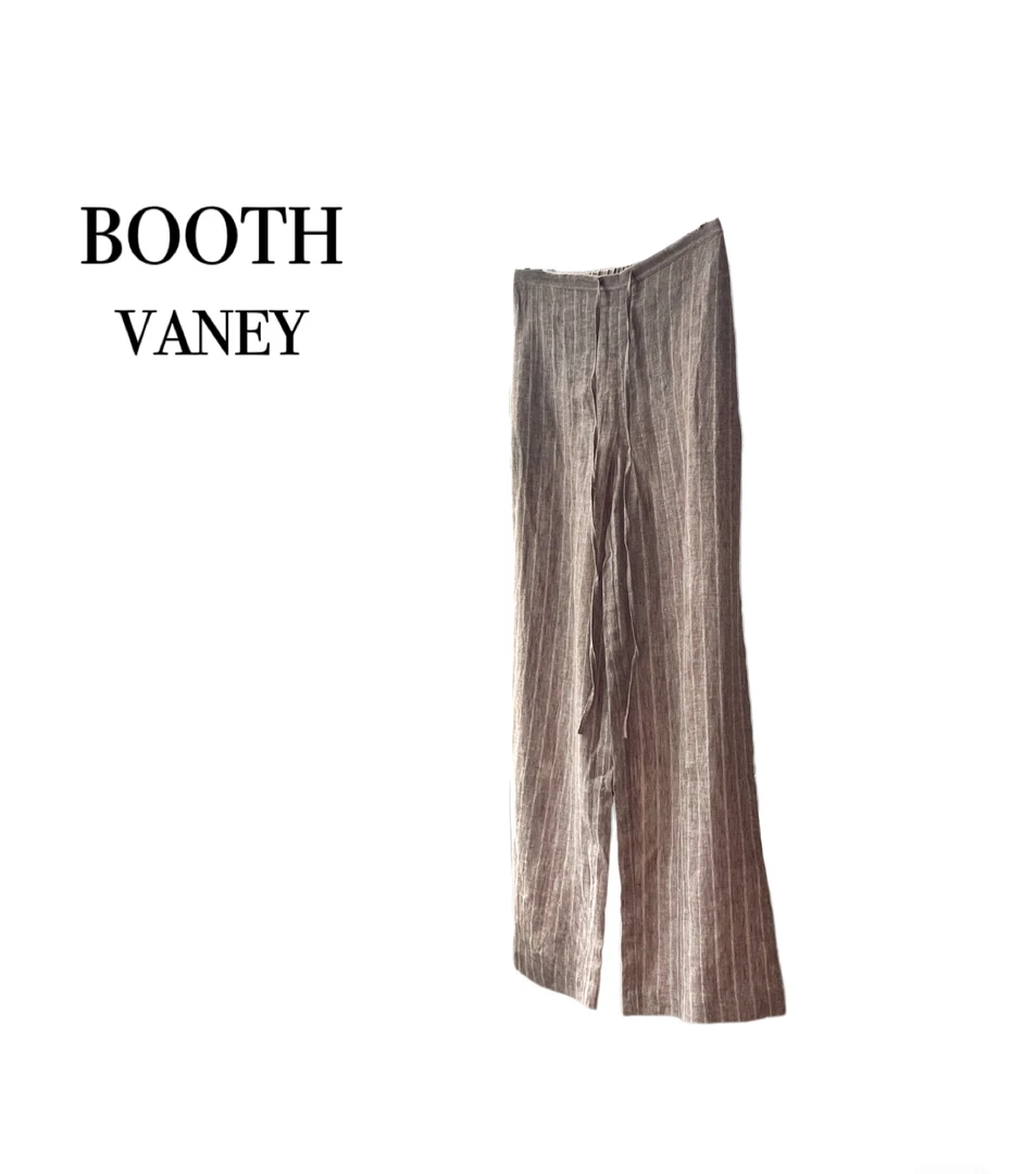 BOOTH VANEY【老前风阔腿裤】亚麻阔腿裤