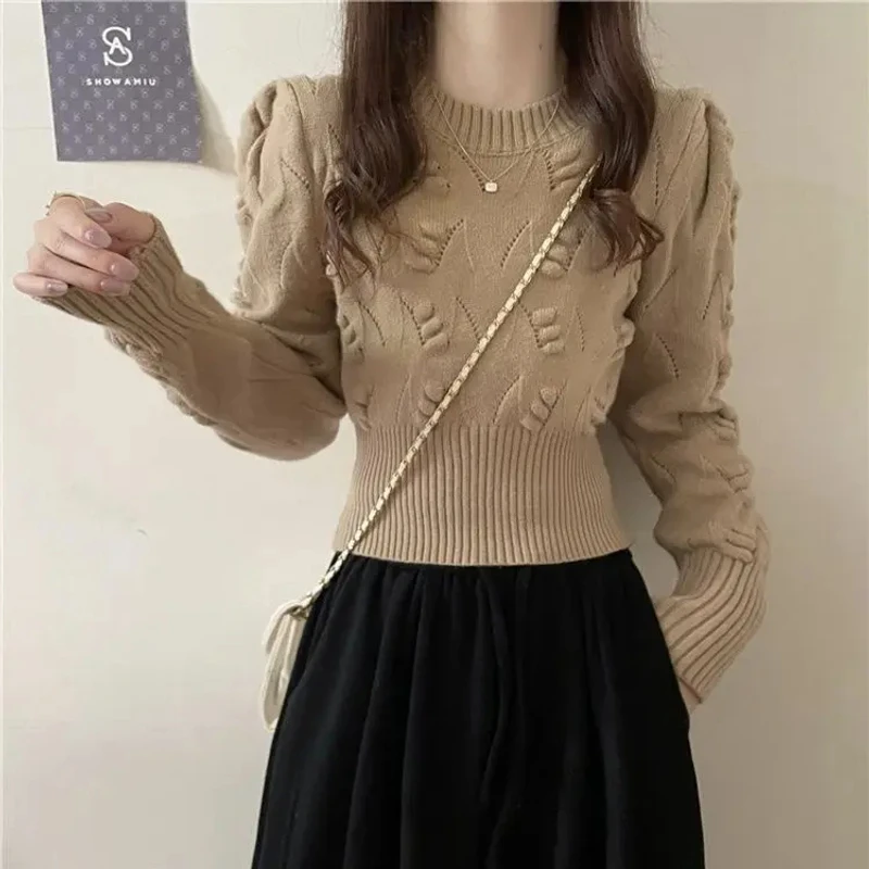 小个子短款秋冬加厚高腰打底衫显瘦针织衫上衣秋衣毛衣外穿薄款