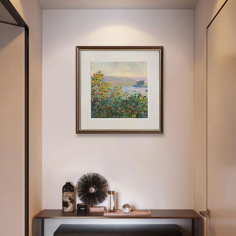 莫奈小众挂画复古书房玄关沙发墙法式风格欧式风景世界名画装饰画
