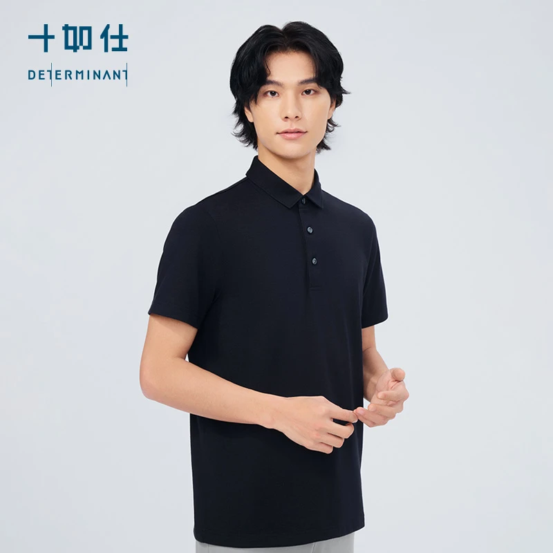 十如仕「透气亲肤」男士polo衫翻领休闲夏季纯色短袖衫男P12-02
