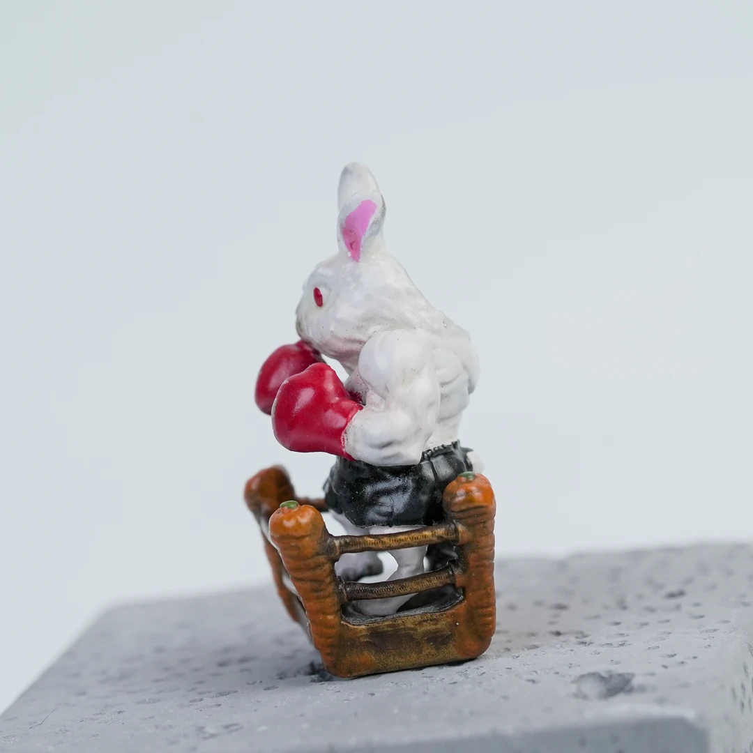 显若 铜吊坠 动物系列之《拳击兔》吊坠 显若原创手工设计 雕刻手作