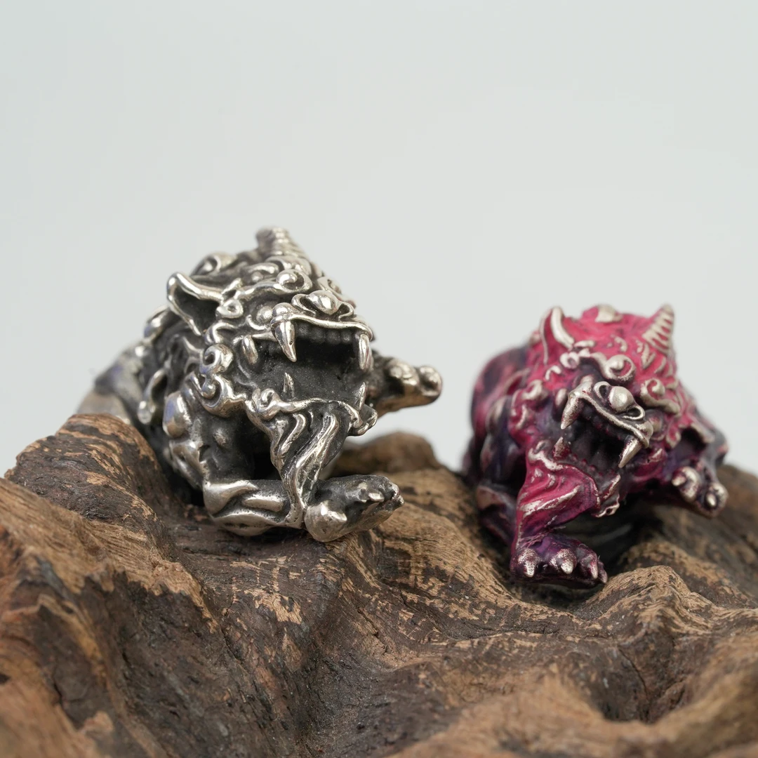 显若 吊坠925银 地一府系列之《谛听》吊坠 显若原创设计 雕刻手作