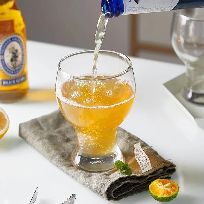 大号精酿啤酒杯酒吧家用玻璃大肚扎啤杯创意网红创意个性玻璃杯