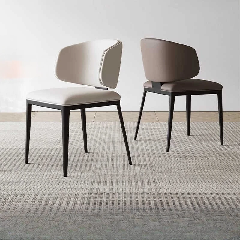 意式轻奢餐椅现代简约餐厅靠背椅家用书椅设计师软包高级椅子酒店