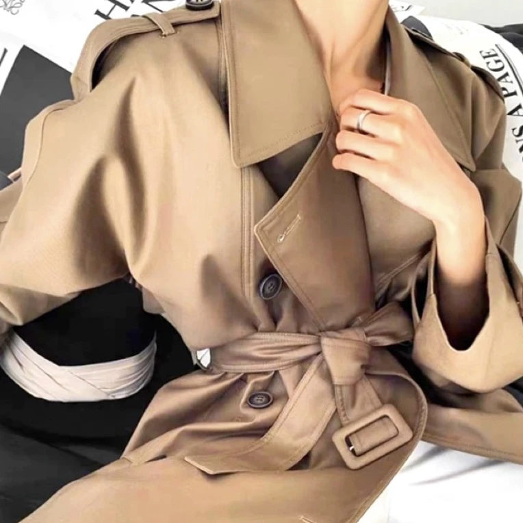 老钱风爆款美拉德风衣正品上档次外套气质时尚显瘦宽松网红款过膝