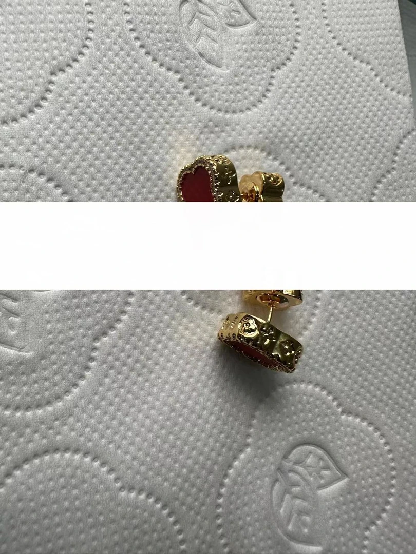 铜合金耳饰 3842耳钉红色