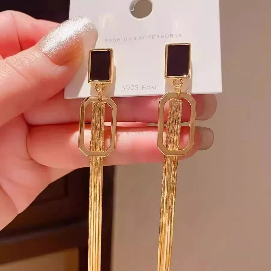 长款流苏耳环新款爆款高级轻奢设计耳饰女气质时尚耳坠